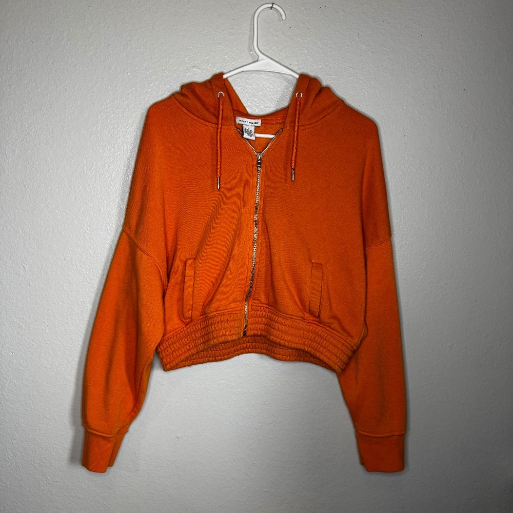 Better/ Together Orange Cropped Hoodie Zip-up Size Large